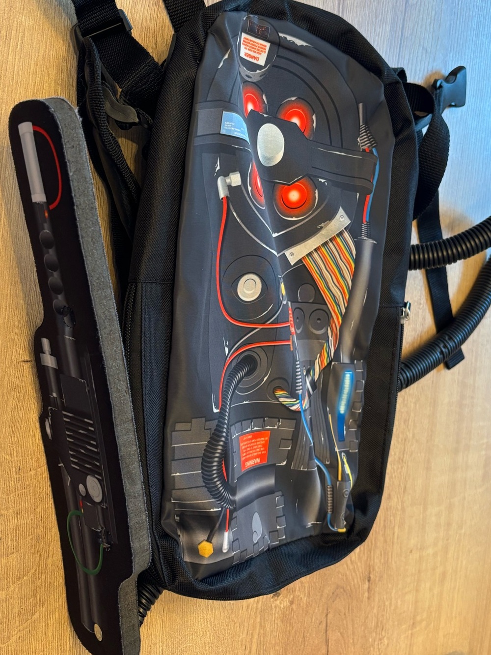15” Black Ghostbusters Proton Pack Backpack - Novelty Gear Bag